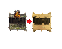 Burnt and damaged BMW MEVD17.2x DME ECU with no OBD communication – advanced bench recovery cloning service for dead units