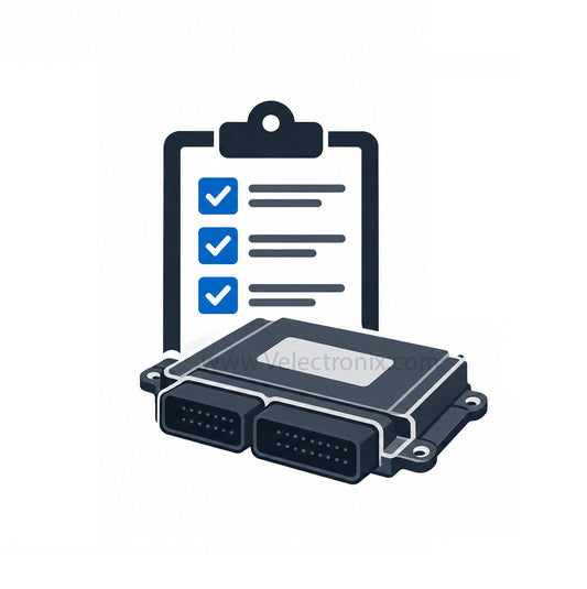 Automotive electronic module inspection and diagnostic bench testing service