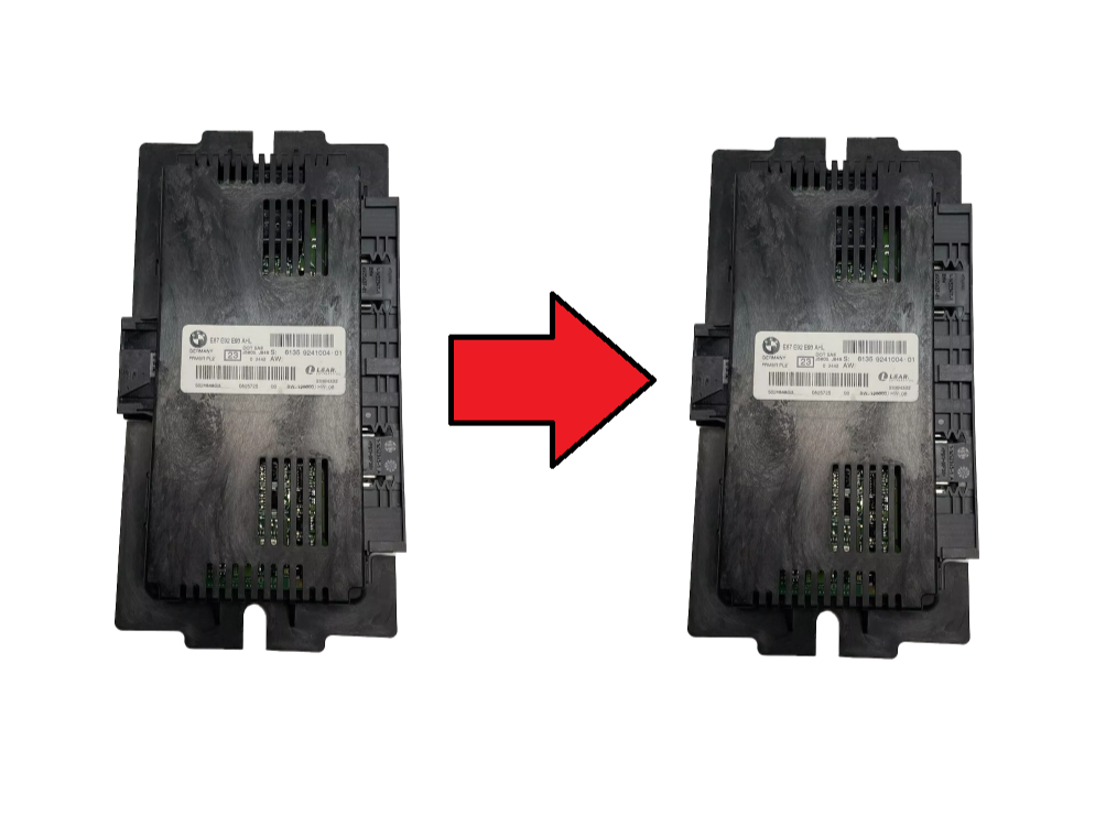 FRM3 Footwell Module clone programming service for BMW E90, E92, Mini Cooper R56 - data transfer from damaged to replacement unit for water damage repair