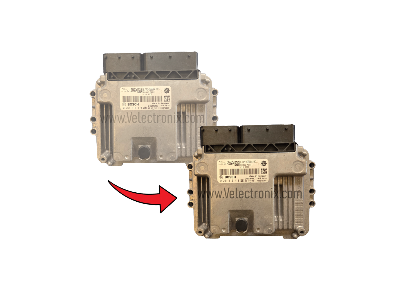 Jaguar Bosch MED17 ECU cloning and programming service for 2011-2021 gas engine models with plug-and-play immobilizer data transfer.