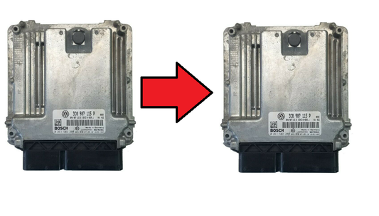EDC17 ECU from a VW TDI vehicle during immobilizer cloning service for 2007–2014 models